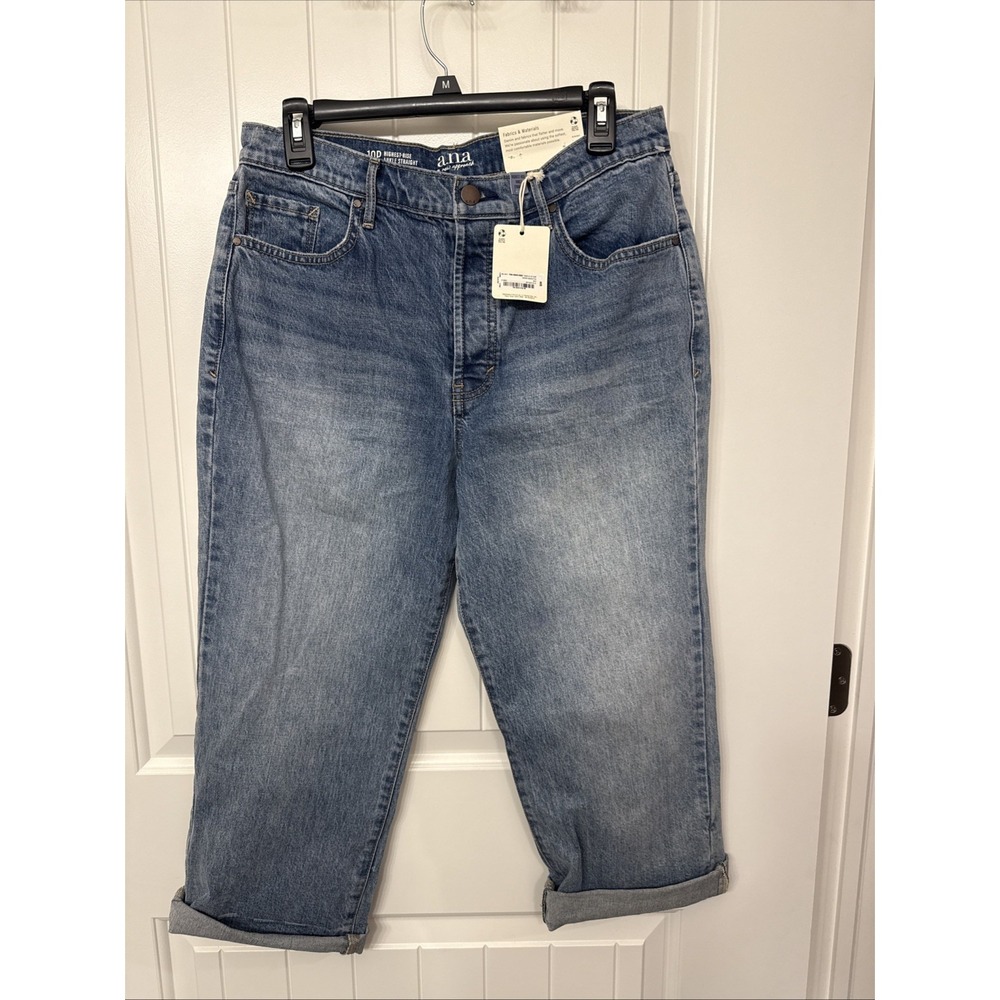 Woman's Ana Jeans High Rise Ankle Straight 10P  Antique Blue NWT